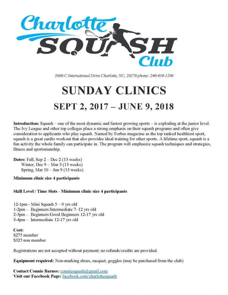 Sunday Clinics 17-18